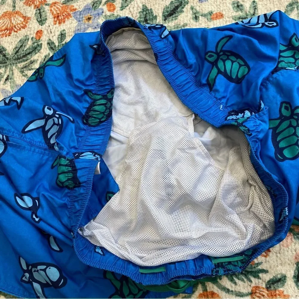 Island Passport Turtle Print Swim Trunks Size 4XL